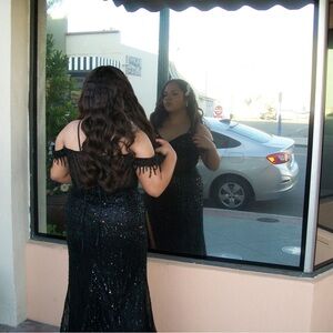 Elegant Black Sequin Gown